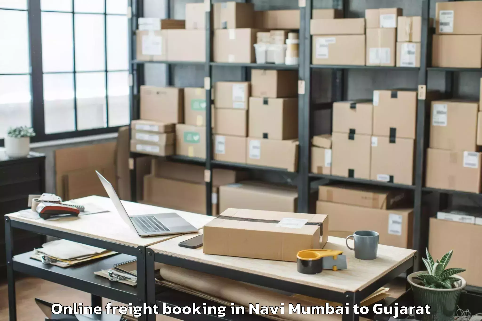 Trusted Navi Mumbai to Gandhinagar Online Freight Booking